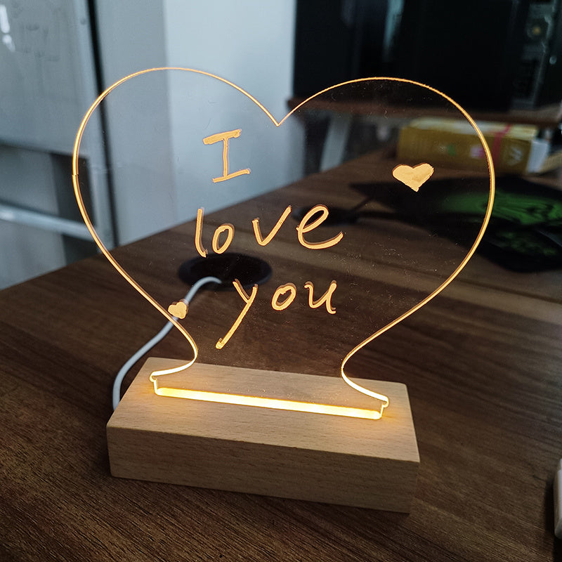 Creative Note Board Creative Led Night Light USB Message Board Holiday Light With Pen Gift For Children Girlfriend Decoration Night Lamp Abysaz Kollectionz