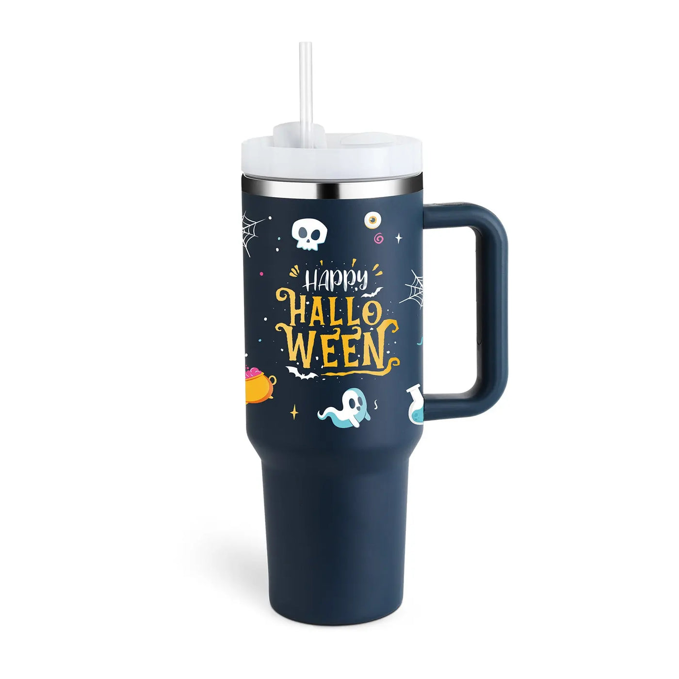 40 Oz Tumbler With Handle Straw Insulated, Stainless Steel Spill Proof Vacuum Coffee Cup Tumbler With Lid Tapered Mug Gifts For Valentine Lover Suitable For Car Gym Office Travel - Abysaz Kollectionz
