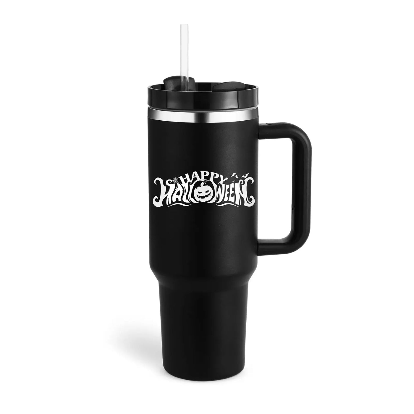 40 Oz Tumbler With Handle Straw Insulated, Stainless Steel Spill Proof Vacuum Coffee Cup Tumbler With Lid Tapered Mug Gifts For Valentine Lover Suitable For Car Gym Office Travel - Abysaz Kollectionz