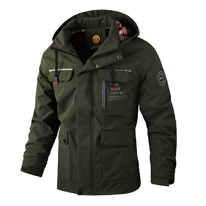 Fashion Men's Casual Windbreaker Jackets Hooded Jacket Man Waterproof Outdoor Soft Shell Winter Coat Clothing Warm Thick Tops Abysaz Kollectionz