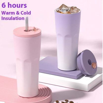Straw Thermal Insulation Cup Outdoor Leisure Fashion Sports Cup Abysaz Kollectionz