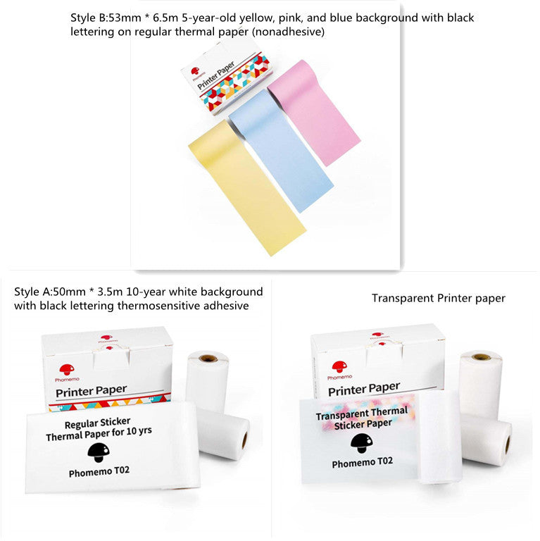 Portable Mini Thermal Label Printer Home Photo Printer Student Wrong Question Printer Bluetooth-compatible Mini Label Printer Price Tag Abysaz Kollectionz