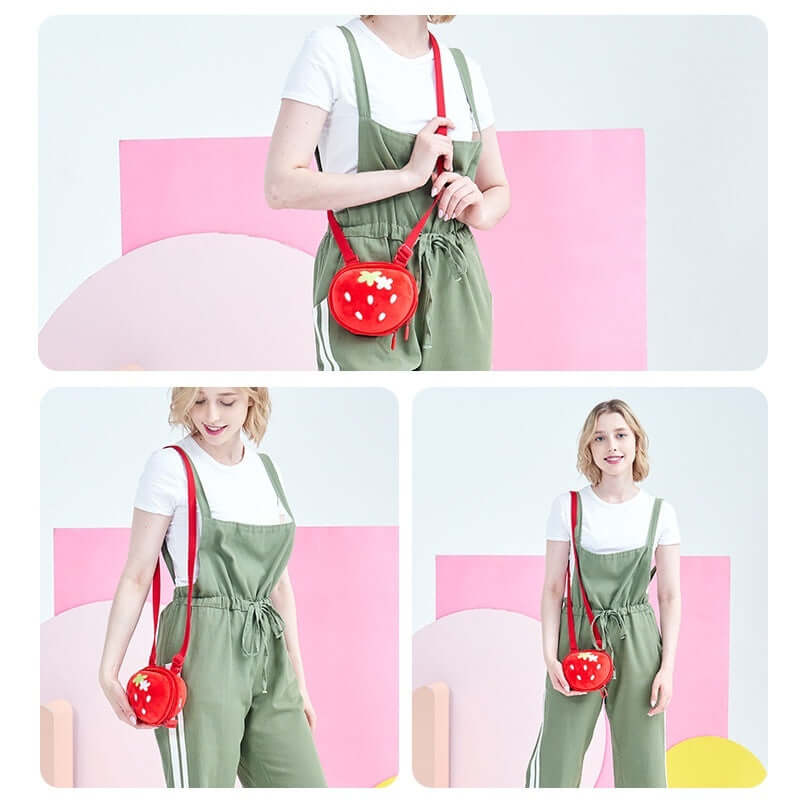 Cute Strawberry Fruit Cartoon Children's Crossbody Bag - Abysaz Kollectionz
