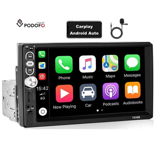 Abysaz Kollectionz 7-inch Single-din Car Stereo, Single-din Car Radio And MP5 Player Supporting Carplay Android Auto Abysaz Kollectionz