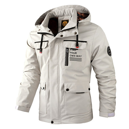 Fashion Men's Casual Windbreaker Jackets Hooded Jacket Man Waterproof Outdoor Soft Shell Winter Coat Clothing Warm Thick Tops Abysaz Kollectionz