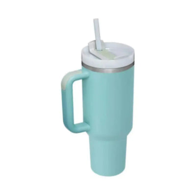 40 Oz Tumbler With Handle Straw Insulated, Stainless Steel Spill Proof Vacuum Coffee Cup Tumbler With Lid Tapered Mug Gifts For Valentine Lover Suitable For Car Gym Office Travel - Abysaz Kollectionz