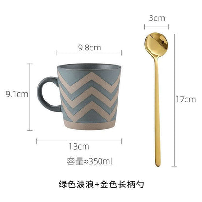 Stoneware Mug Coffee Cup Couple Water Cup - Abysaz Kollectionz