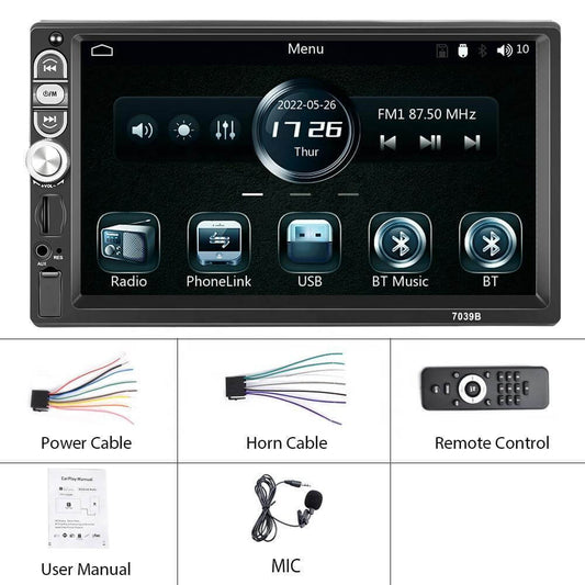 Abysaz Kollectionz 7-inch Single-din Car Stereo, Single-din Car Radio And MP5 Player Supporting Carplay Android Auto Abysaz Kollectionz