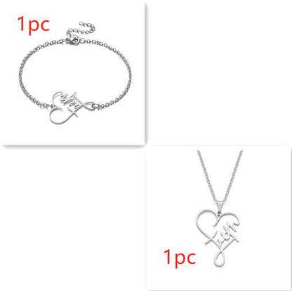 Abysaz Kollectionz European And American Necklace Heart Of Faith Pendant Abysaz Kollectionz