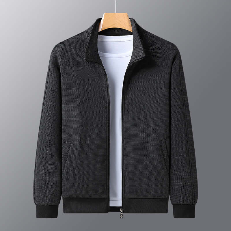 Dad Wears A Jacket With A Stand-up Collar And A Casual Jacket Abysaz Kollectionz