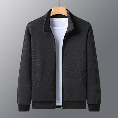 Dad Wears A Jacket With A Stand-up Collar And A Casual Jacket Abysaz Kollectionz