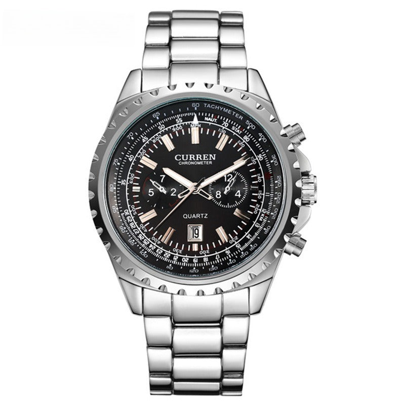 Men's Casual Quartz Movement Steel Band Wrist Business Watch Abysaz Kollectionz