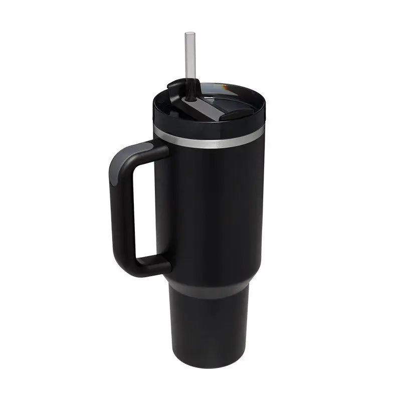 40 Oz Tumbler With Handle Straw Insulated, Stainless Steel Spill Proof Vacuum Coffee Cup Tumbler With Lid Tapered Mug Gifts For Valentine Lover Suitable For Car Gym Office Travel - Abysaz Kollectionz
