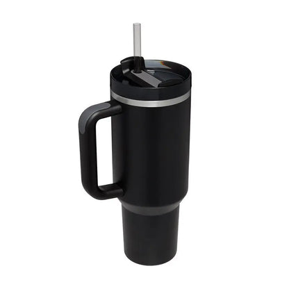 40 Oz Tumbler With Handle Straw Insulated, Stainless Steel Spill Proof Vacuum Coffee Cup Tumbler With Lid Tapered Mug Gifts For Valentine Lover Suitable For Car Gym Office Travel - Abysaz Kollectionz