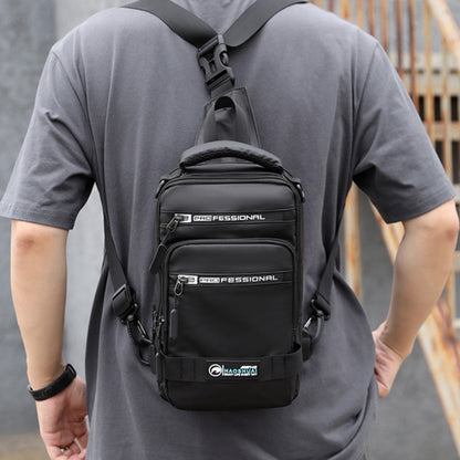 Multifunction Bags For Men Nylon Backpack Crossbody Shoulder Bag With USB Charging Port Chest Bags Pack - Abysaz Kollectionz