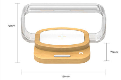 Abysaz Kollectionz Wooden Mobile Phone Wireless Charger Small Night Lamp Abysaz Kollectionz