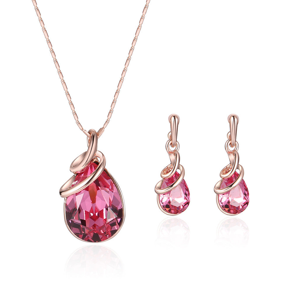 Alloy Gemstone Jewellery Set Necklace Abysaz Kollectionz