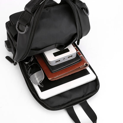 Multifunction Bags For Men Nylon Backpack Crossbody Shoulder Bag With USB Charging Port Chest Bags Pack - Abysaz Kollectionz