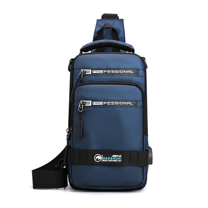 Multifunction Bags For Men Nylon Backpack Crossbody Shoulder Bag With USB Charging Port Chest Bags Pack - Abysaz Kollectionz