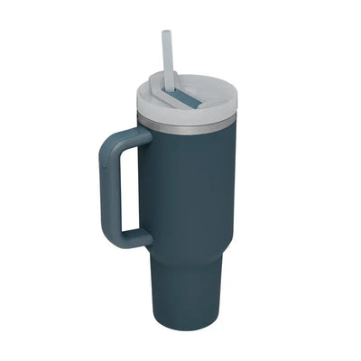 40 Oz Tumbler With Handle Straw Insulated, Stainless Steel Spill Proof Vacuum Coffee Cup Tumbler With Lid Tapered Mug Gifts For Valentine Lover Suitable For Car Gym Office Travel - Abysaz Kollectionz