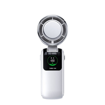 New Ice Pack High-Speed Handheld Eletirc Fan Speed Adjustable Folding Mini Fan Portable Outdoor Hanging Neck Small Fan Abysaz Kollectionz